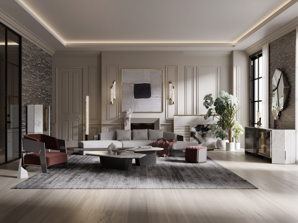 The Art of Balance: Algerone Living Room Set