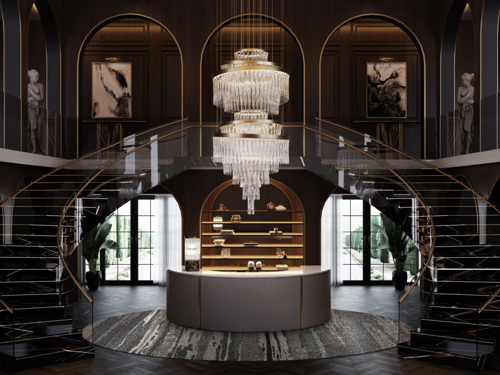 Statement Hotel Lobby Lighting