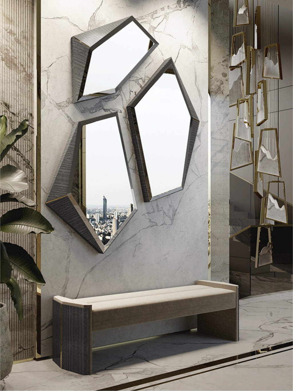 The Algerone XL Mirror For A Mesmerizing Entryway