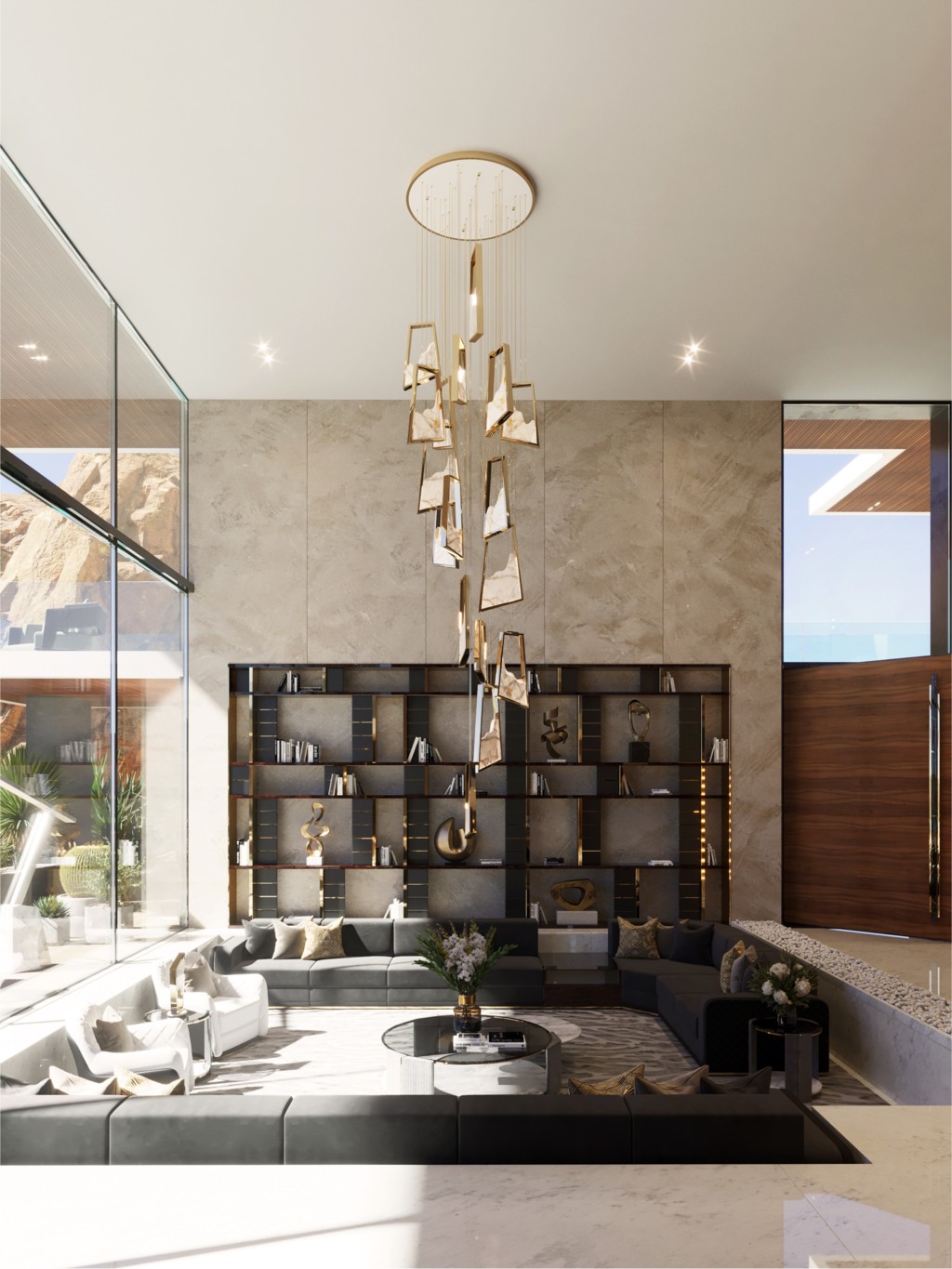 Deluxe Mansion Living Room Style