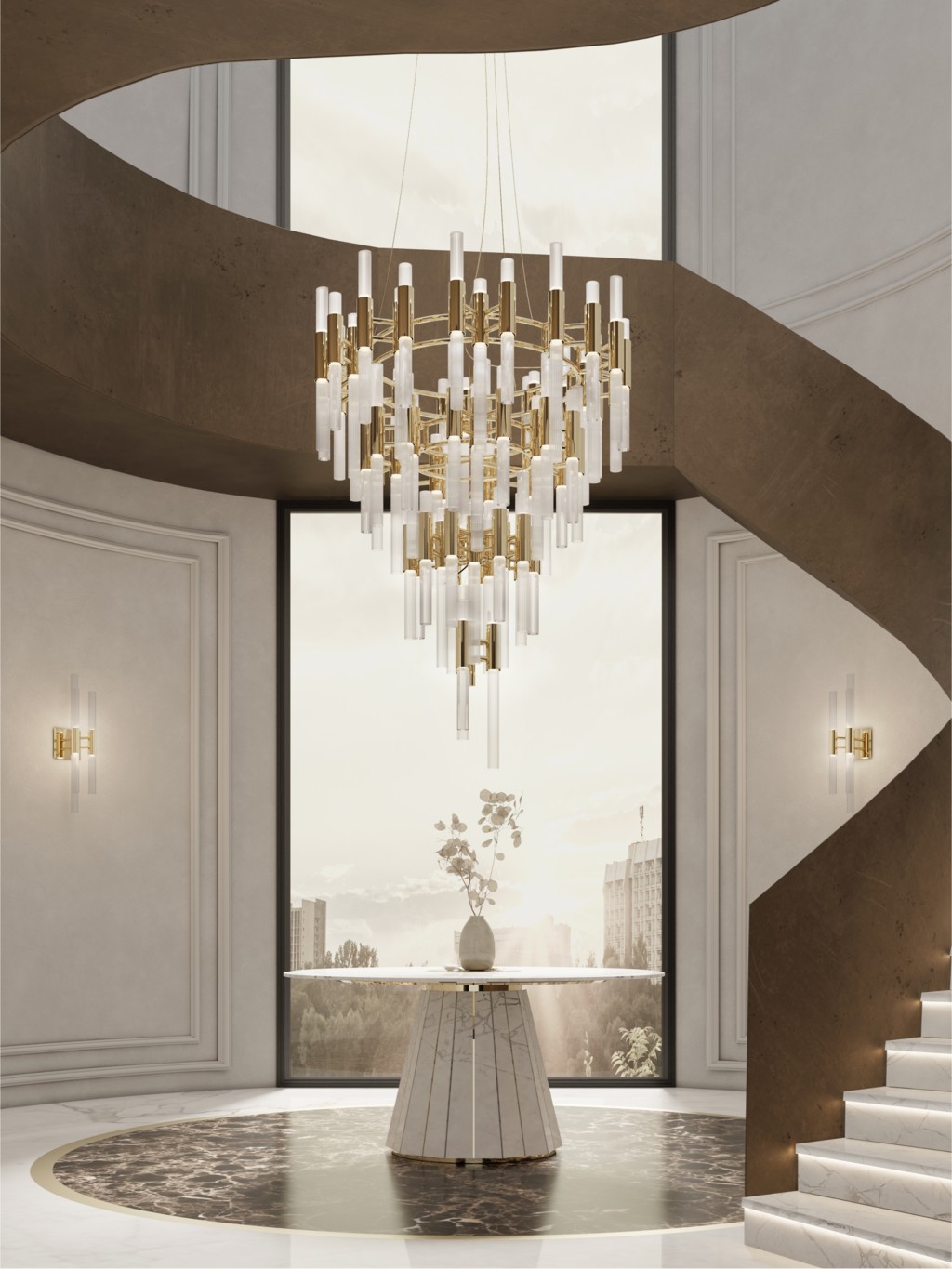 Upscale Entryway Chandelier for Modern Style