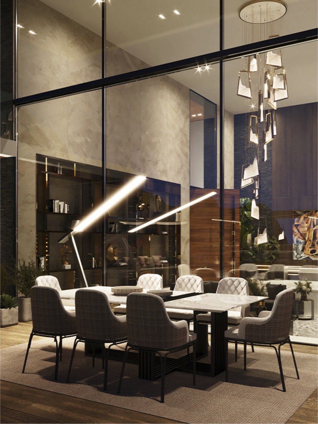 Outdoor Dining Area in Deluxe Mansion